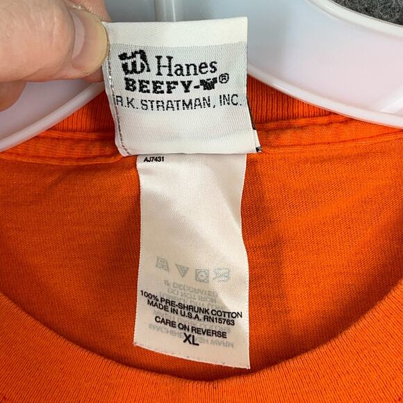 Harley Davidson Mens Low Country Charleston SC XL made USA Orange Tee Beefy-T - Picture 6 of 9